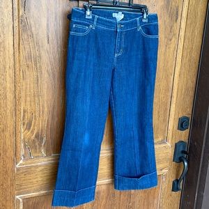 White House Black Market Denim Cuffed Capris